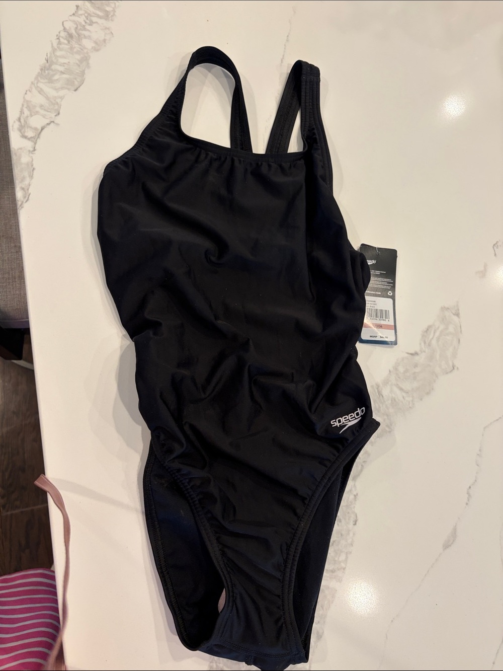 Speedo Black Athletic One-Piece Swimsuit